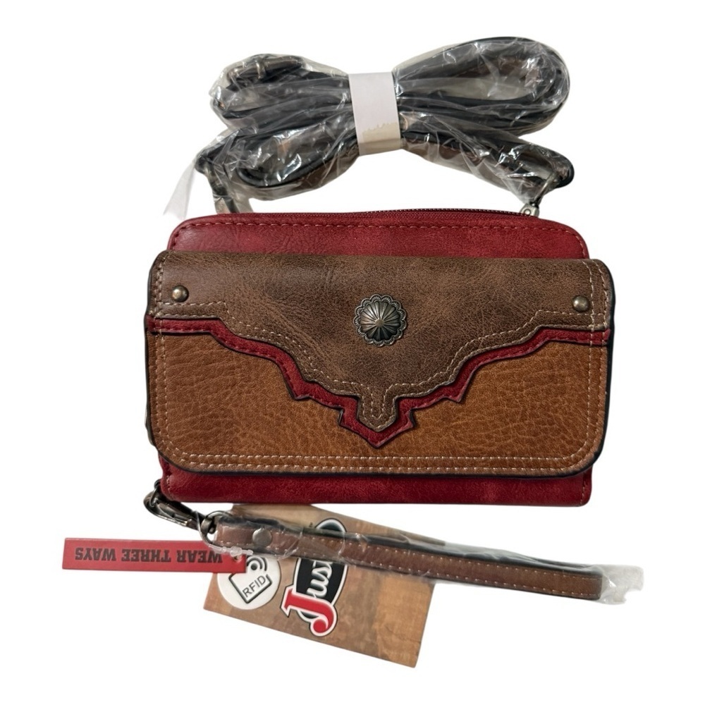 Justin RFID Secured Crossbody Wallet Bag – Wear 3 Ways